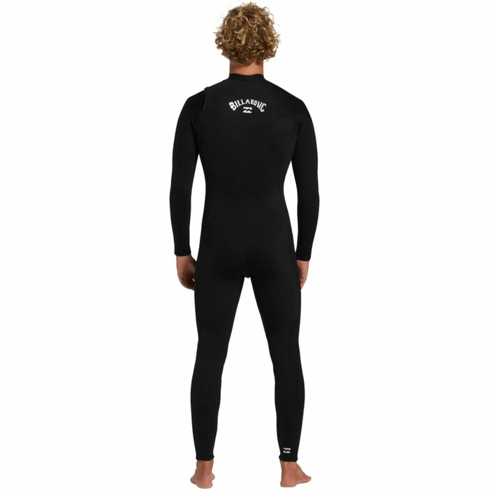 2024 Billabong Hombres Foil 4/3mm Chest Zip Neopreno ABYW100244 - Black